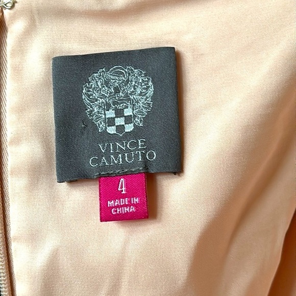 Vince Camuto Off Shoulder Coral Pink Ombre Sequin Dress Midi Sparkly Party - Picture 13 of 15